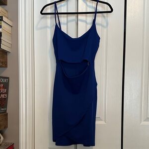 Lulus Blue Dress with Cut-Out